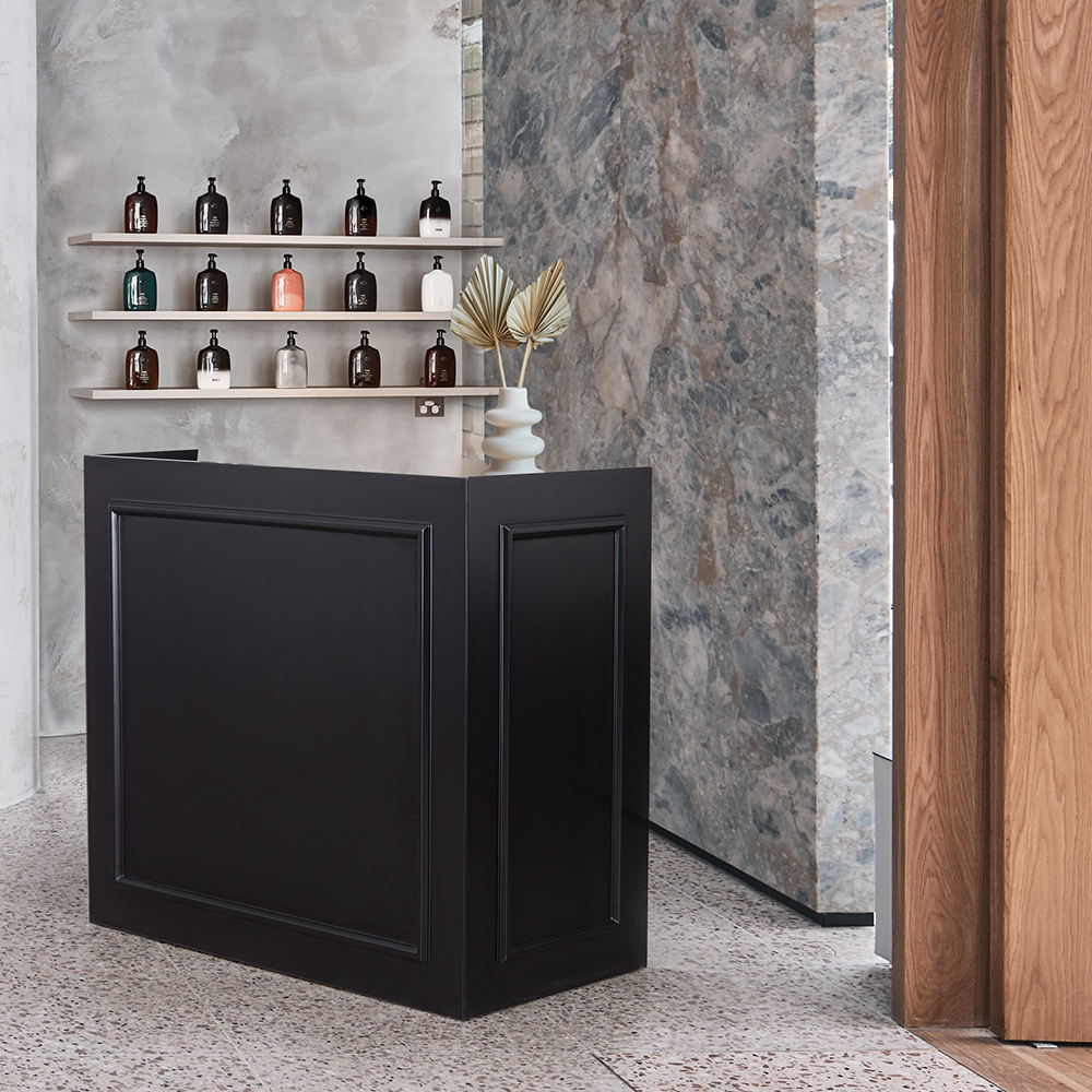 2 Taylor Black Reception Desk