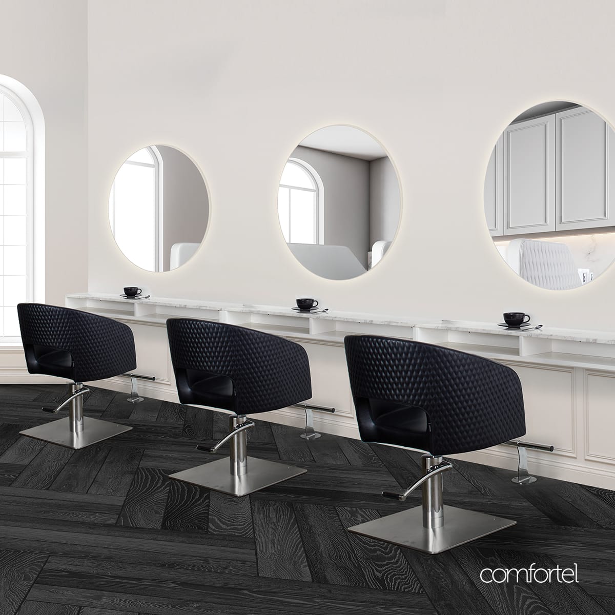 Circa LED Round Salon Mirror Comfortel New Zealand
