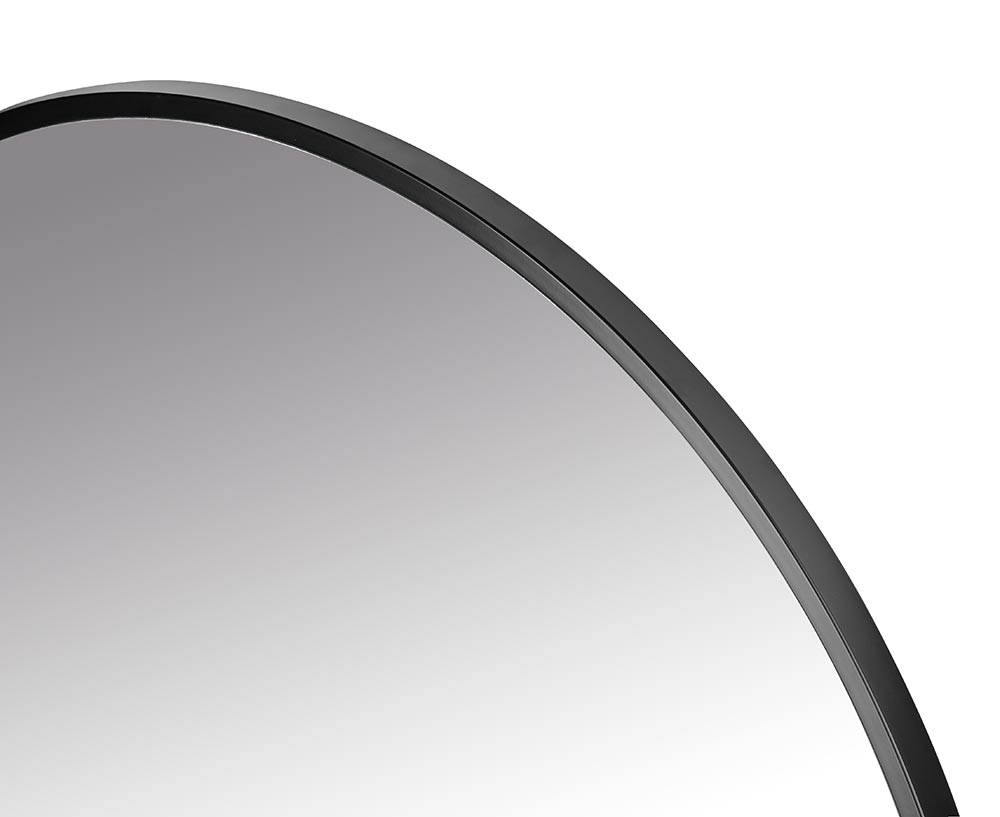 8122 Nero Round Salon Mirror