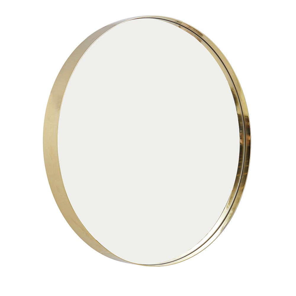 8719 Halo Round Brass Mirror