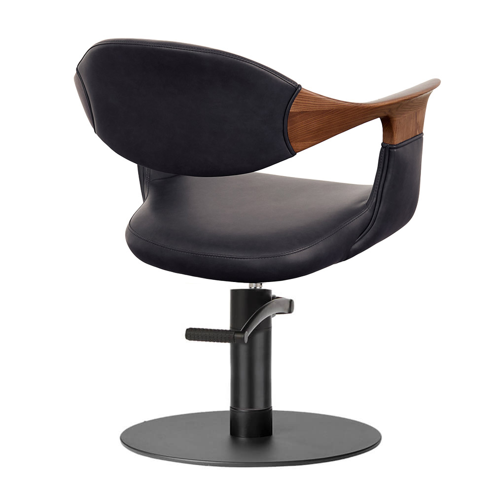 3017.01.MD Oakley Midnight Salon Chair Back Angled Omega