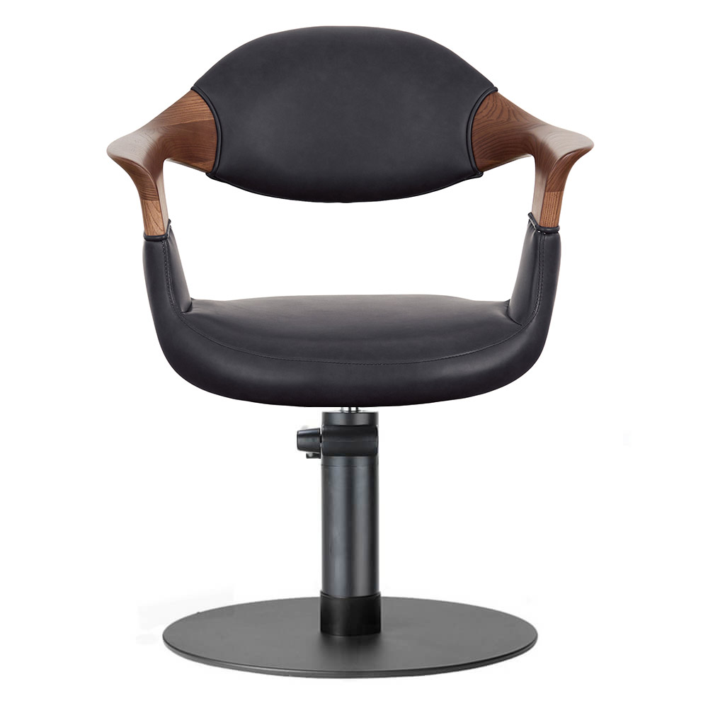 3017.01.MD Oakley Midnight Salon Chair Front Omega