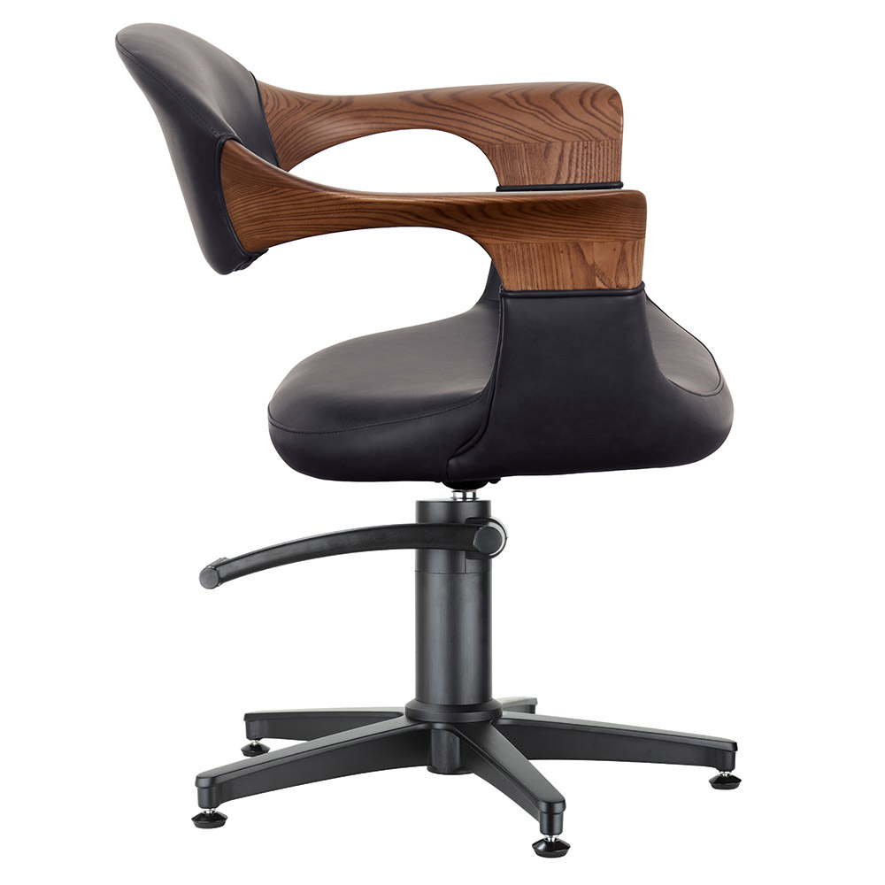 3017.01.MD Oakley Midnight Salon Chair Side Black Base