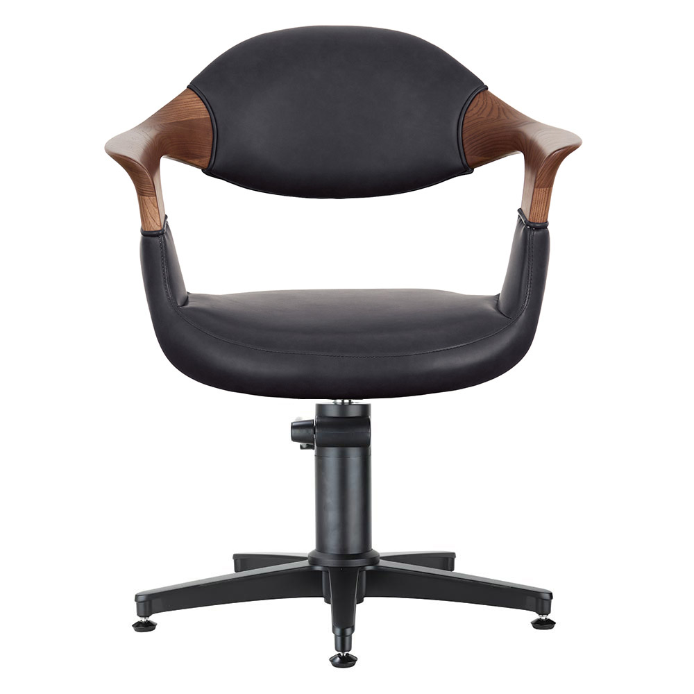 3017.01.ME Oakley Midnight Salon Chair Front Black Base