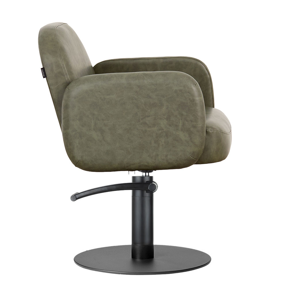 3018.01.S Lulu Sage Green Salon Chair Omega Side