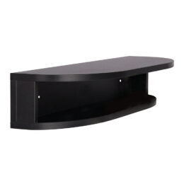 Curved Offset Double Bench Black