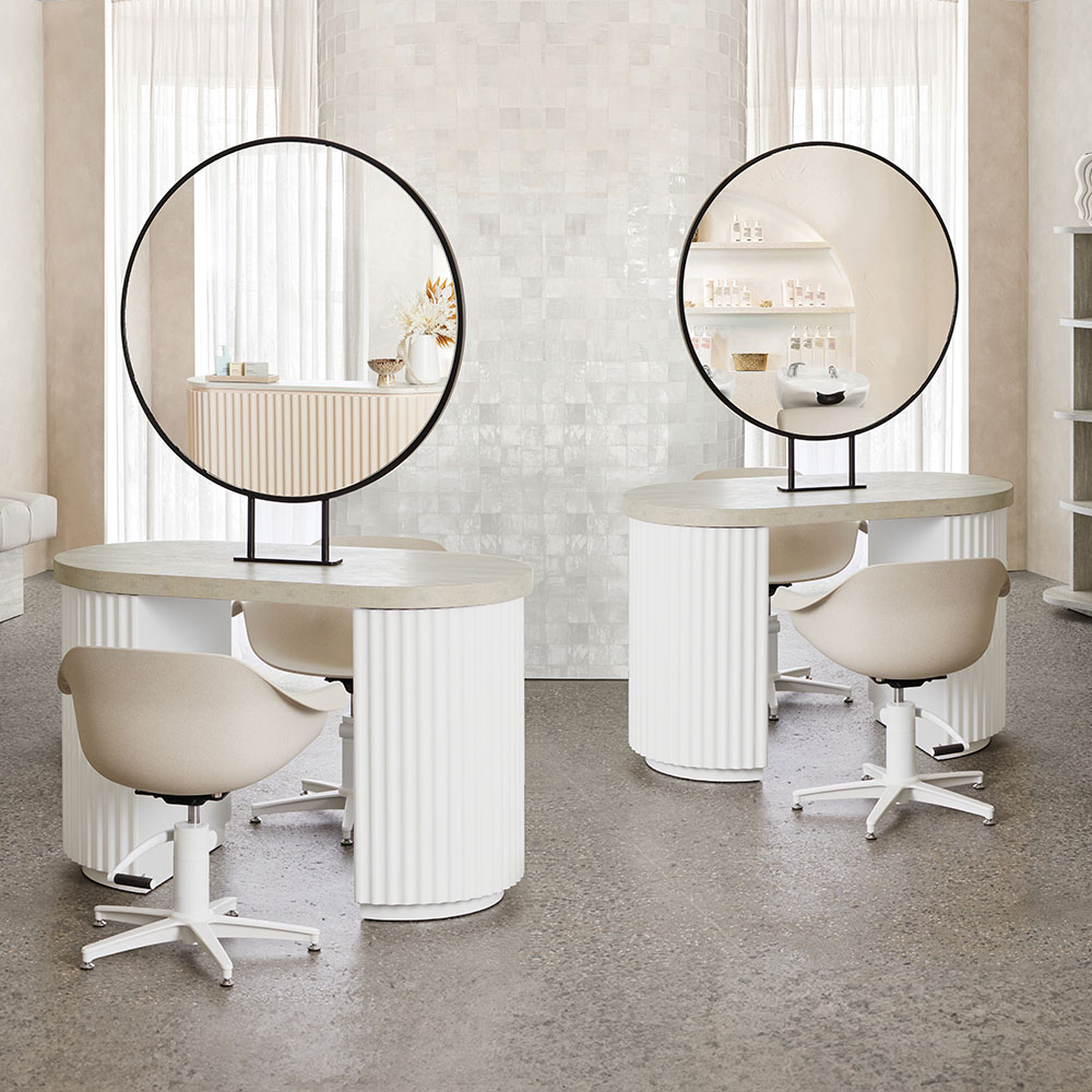 Comfortel-Crema+Nero Salon Mirrors