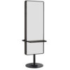 Loft Mirror with Pole Joiner II Black with Black Base