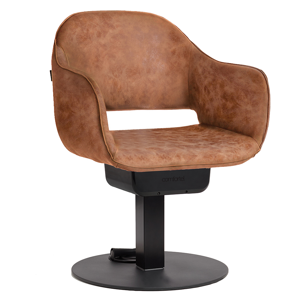 Meadow Tan - Black E-Lift Electric Salon Chair