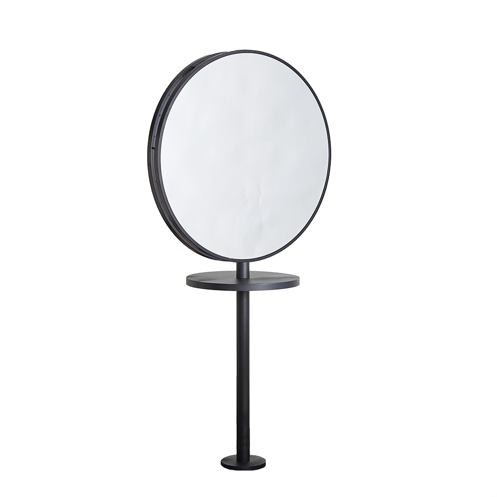 Nero Mirror with Pole Joiner II Black